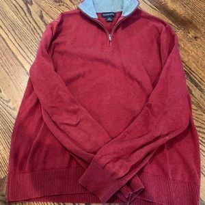 Men’s lands end quarter zip sweater!
